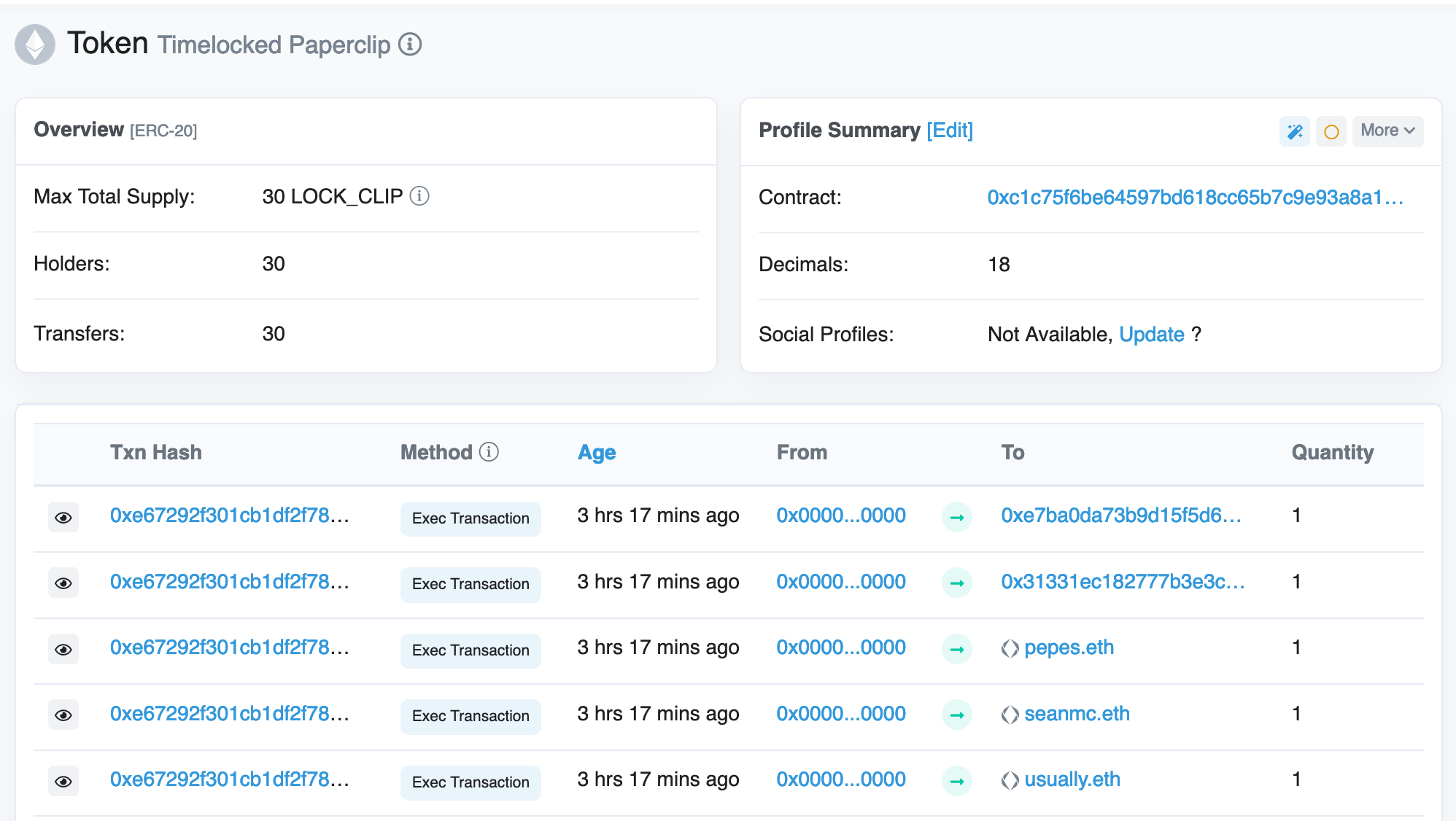 Tracked Token Timelocks